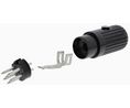 DIN Connector, 2A, 34V, 6 Poles, Plug